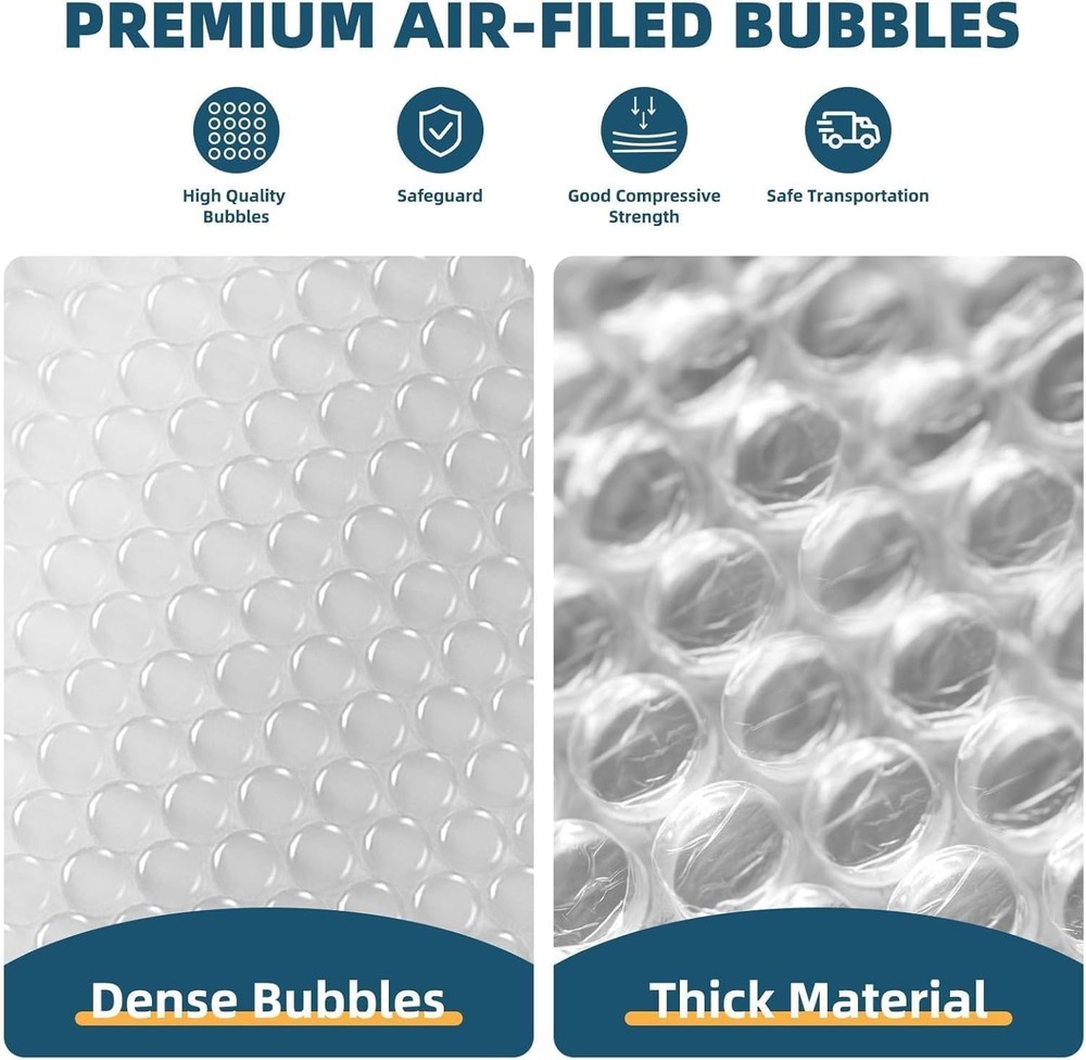 12'x15' Bubble Cushioning Wrap for Safe Shipping & Storage Solutions