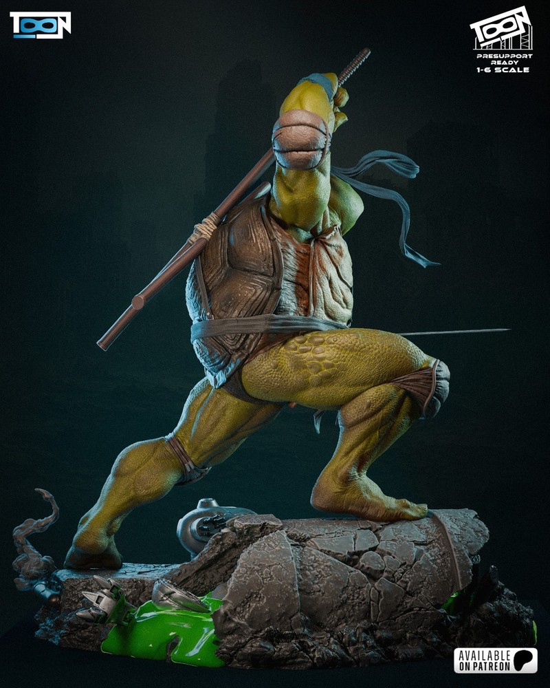 Leonardo TMNT Statue 3D Printed Kit Unpainted/Unassembled