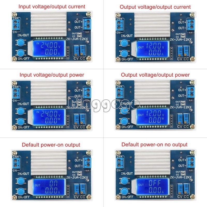 Adjustable 12A Step Down Constant Voltage Current LCD Display Buck Module