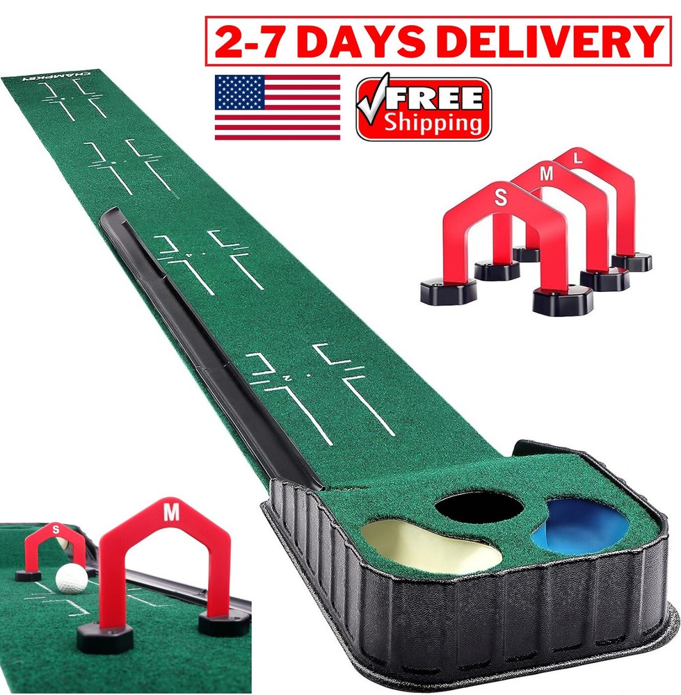 Indoor Golf Putting Mat Auto Ball Return Golf Practice Training Grass Mat Tracks