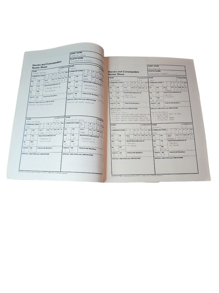 🔥1985 Advanced D&D Battle System Fantasy Combat Supplement