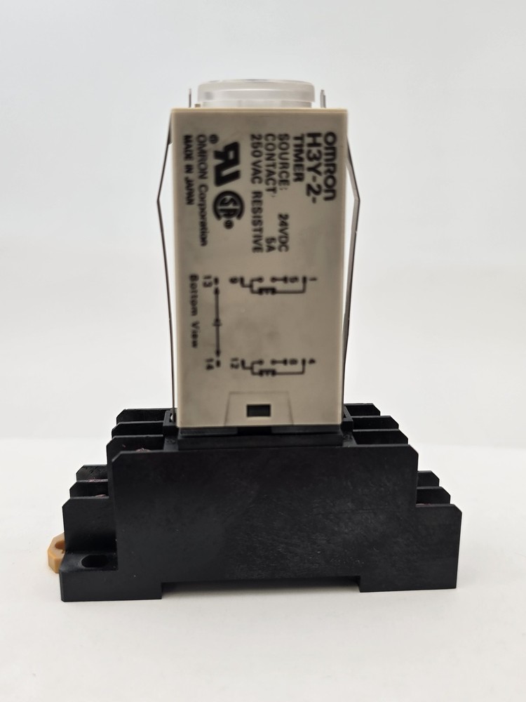 Omron H3Y-2 Solid State Timer With Socket Base 5A 250V 8Pin 11Z2YT