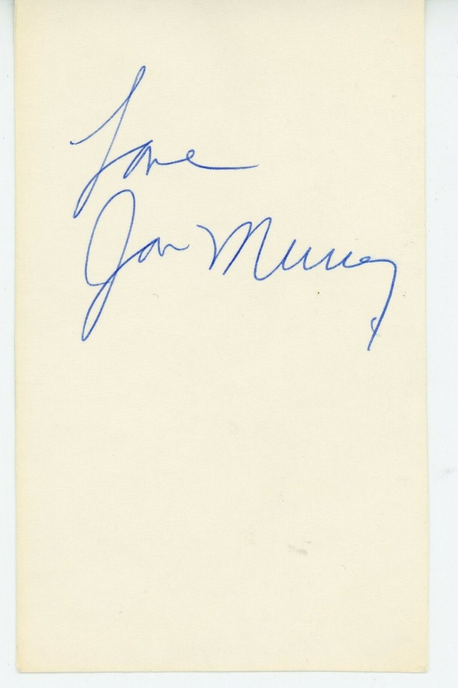 Famed Opera Singer Jan Murray and his autograph