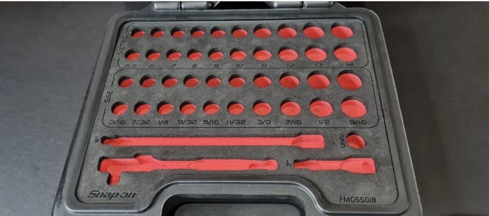 Snap On Storage Case Pro Fi Foam Tray 1/4" General Service Socket Set 144TMPBFR