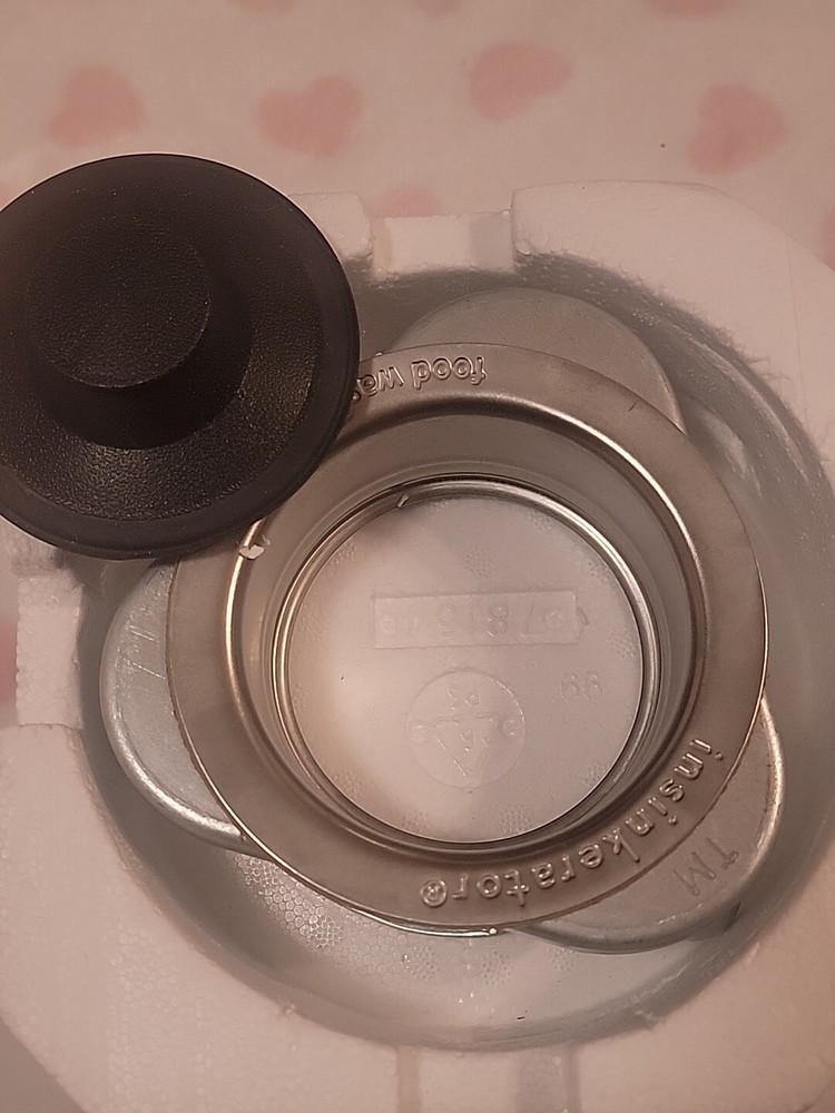 Insinkerator Garbage Disposal Mounting Collar Stainless Ring w/Stopper NEW