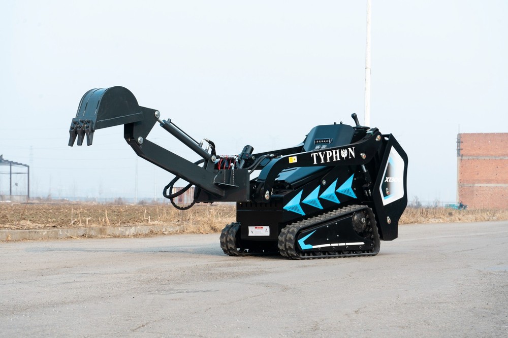 TYPHON Single Arm Backhoe Attachment for Mini Skid Steer STOMP X1300 & STOMP 509