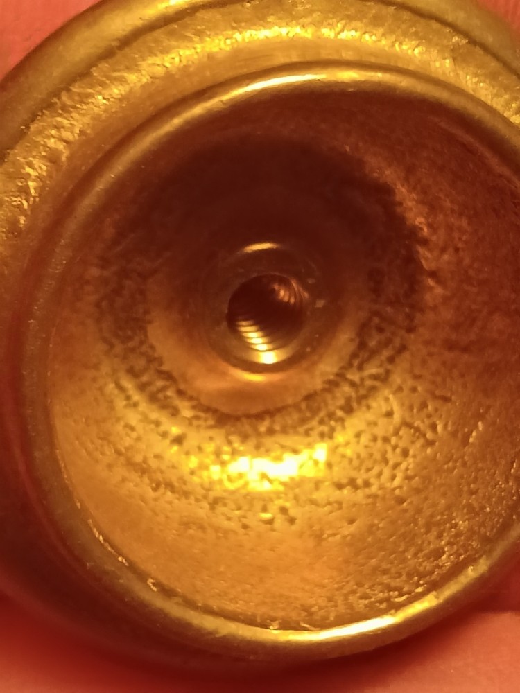 Two Vintage Solid Brass Threaded Rod Ends