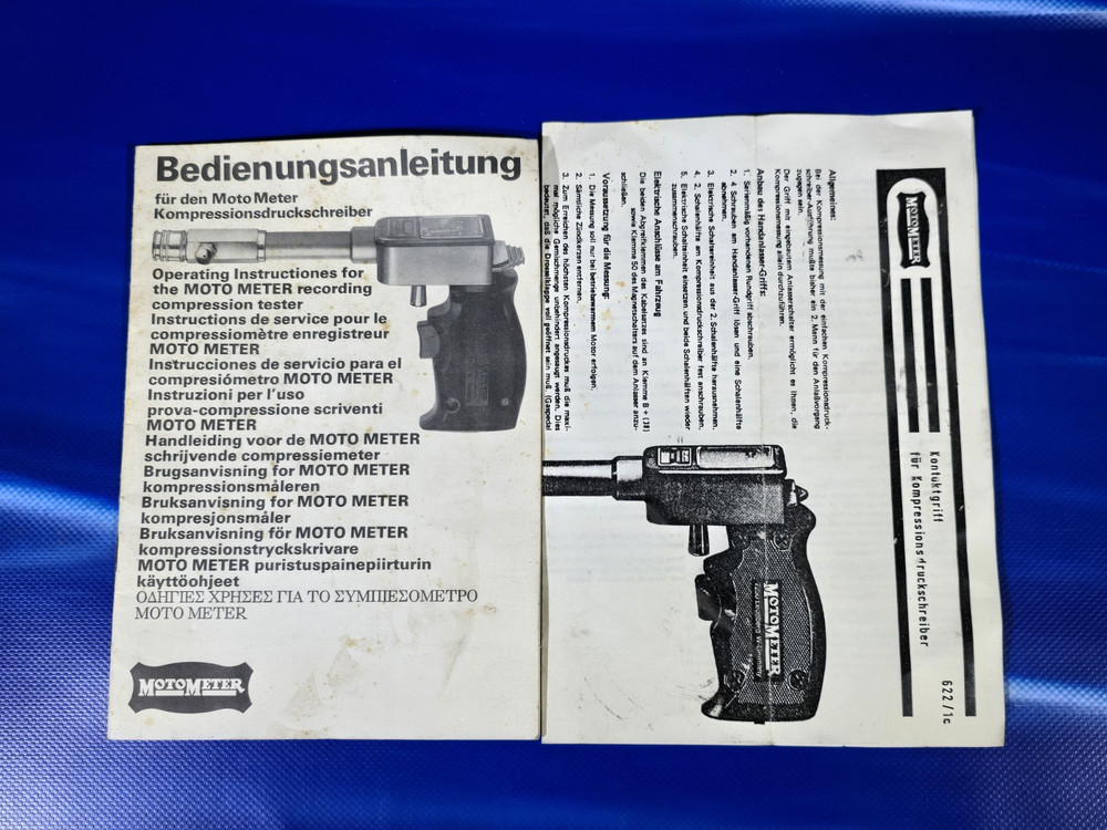 MotoMeter Recording Compression Tester D-7250 Germany