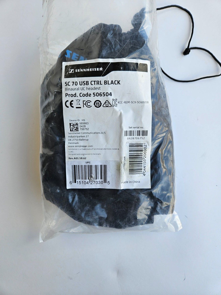 Sennheiser SC 70 USB CTRL Black 506504 Headset