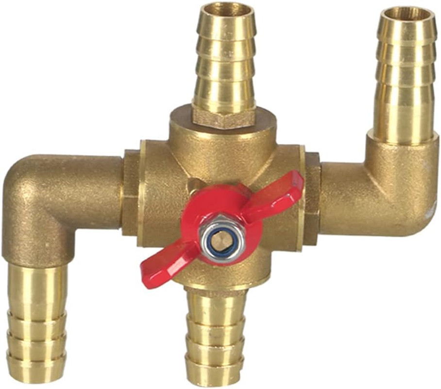 All Solid Brass Body Automobile Integrated 4-Way Heating Water Manual Control Va