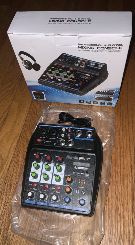 Professional Audio Mixer Sound Board Console System Interface 4 Channel Digital