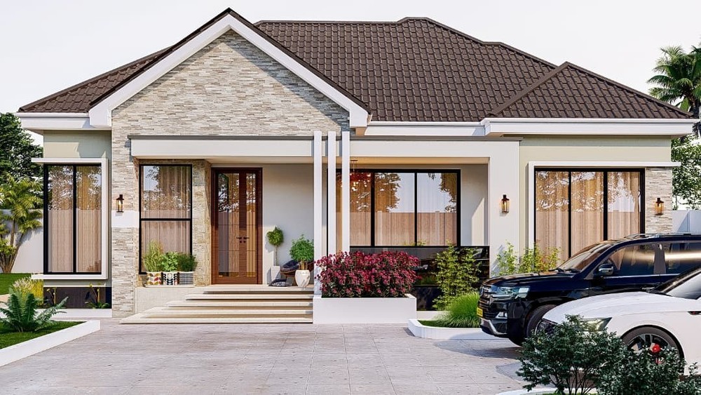 Modern 3 Bedroom House Plan