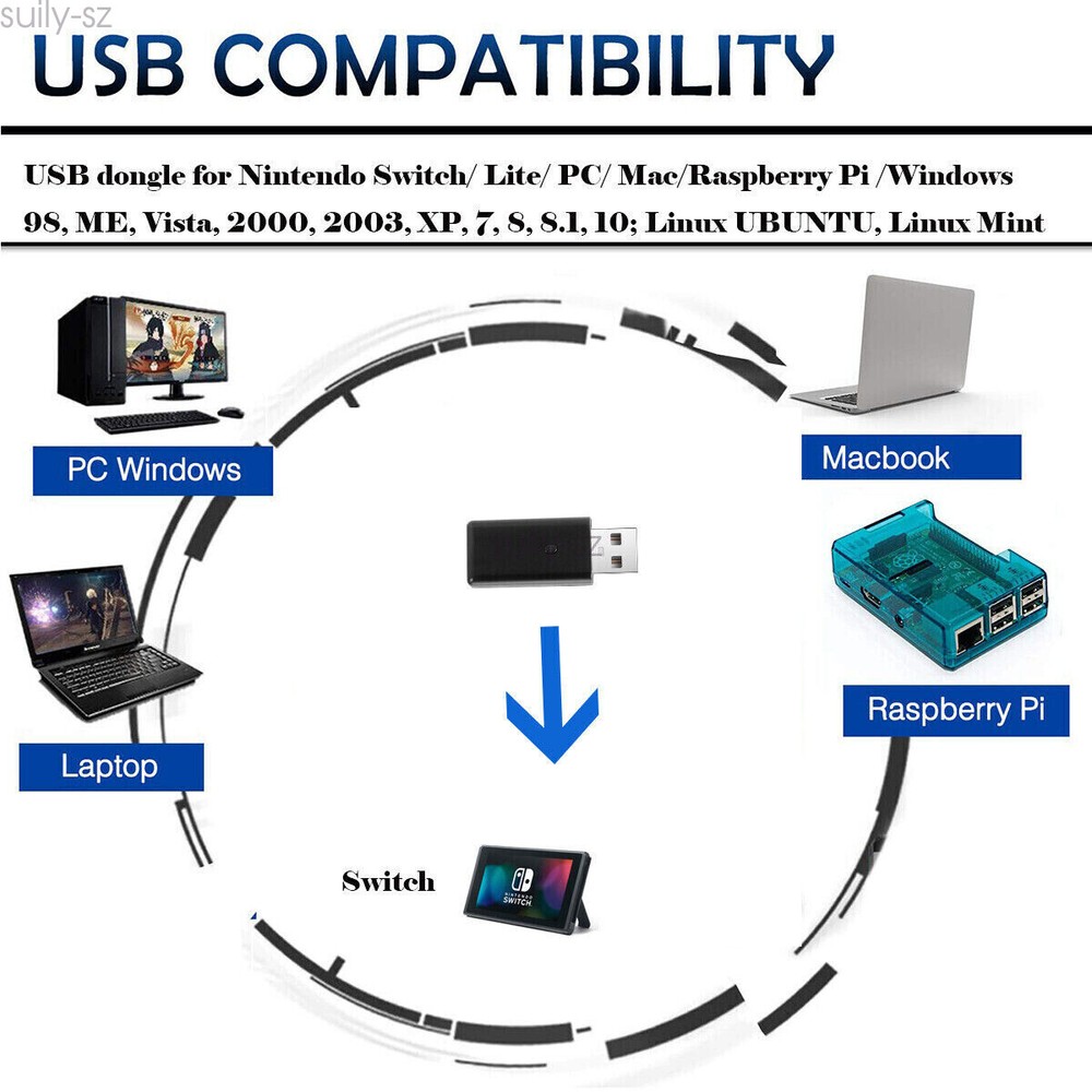 Wireless For N64 Game System/Switch PC Windows Mac Remote Game Pad Joystick