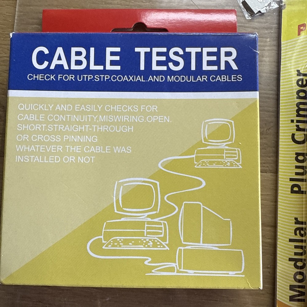 Ergonomic Pass-Through Crimper & Testing Kit for Ethernet Cable Installation