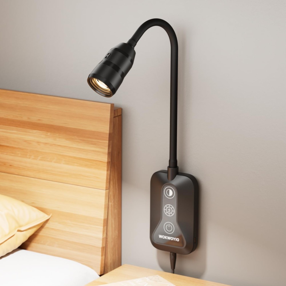 Wall Mounted Reading Light with Hand Sweep Sensor Switch, Book Light for Read...