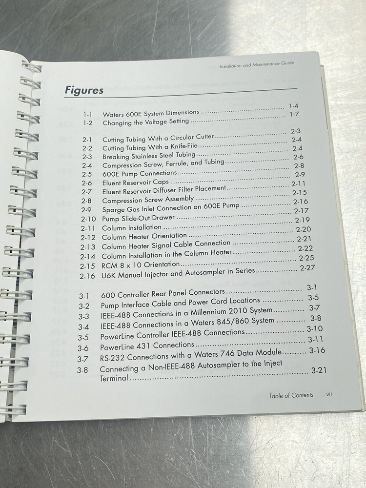 Millipore Waters 600e Multisolvent Delivery System - Users Manual /Instructions