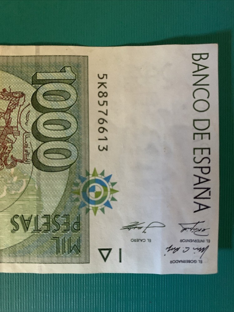 SPAIN 1992 1000 PESETAS CIRCULATED NOTE