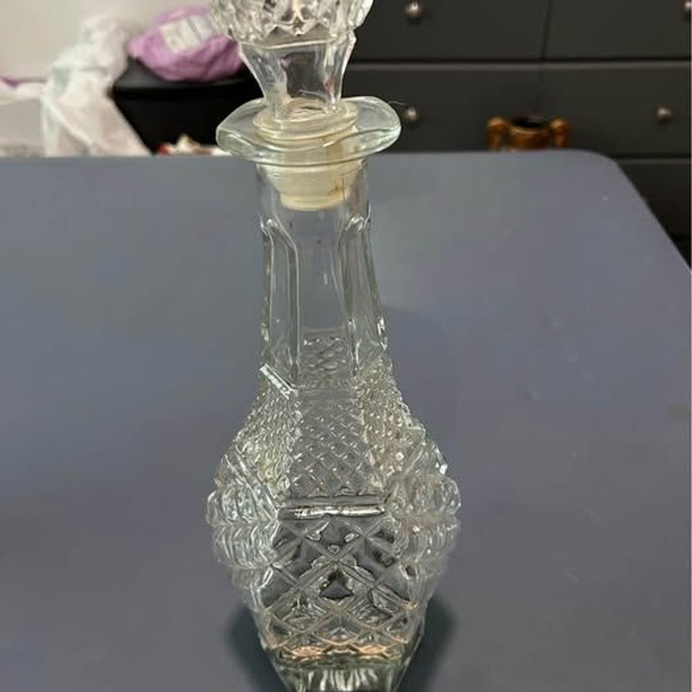 16” whiskey decanter heavy crystal