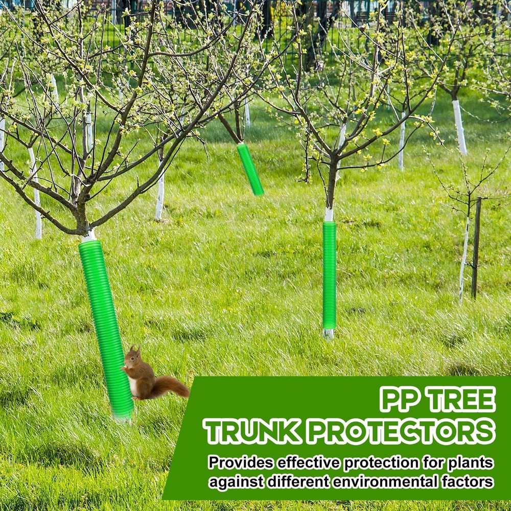 20 PCS Corrugated Plastic Tree Trunk Protectors Guards for Saplings