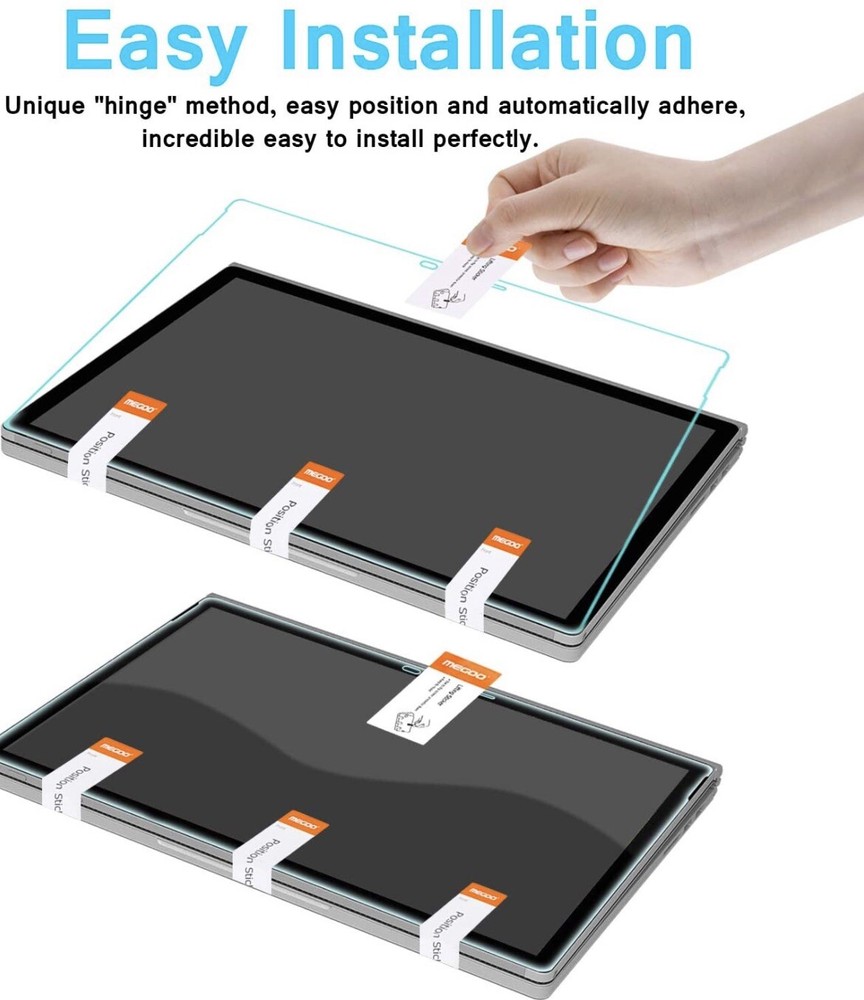 adeway tempered glass screen protector for surface book 2 13.5inch 2pack