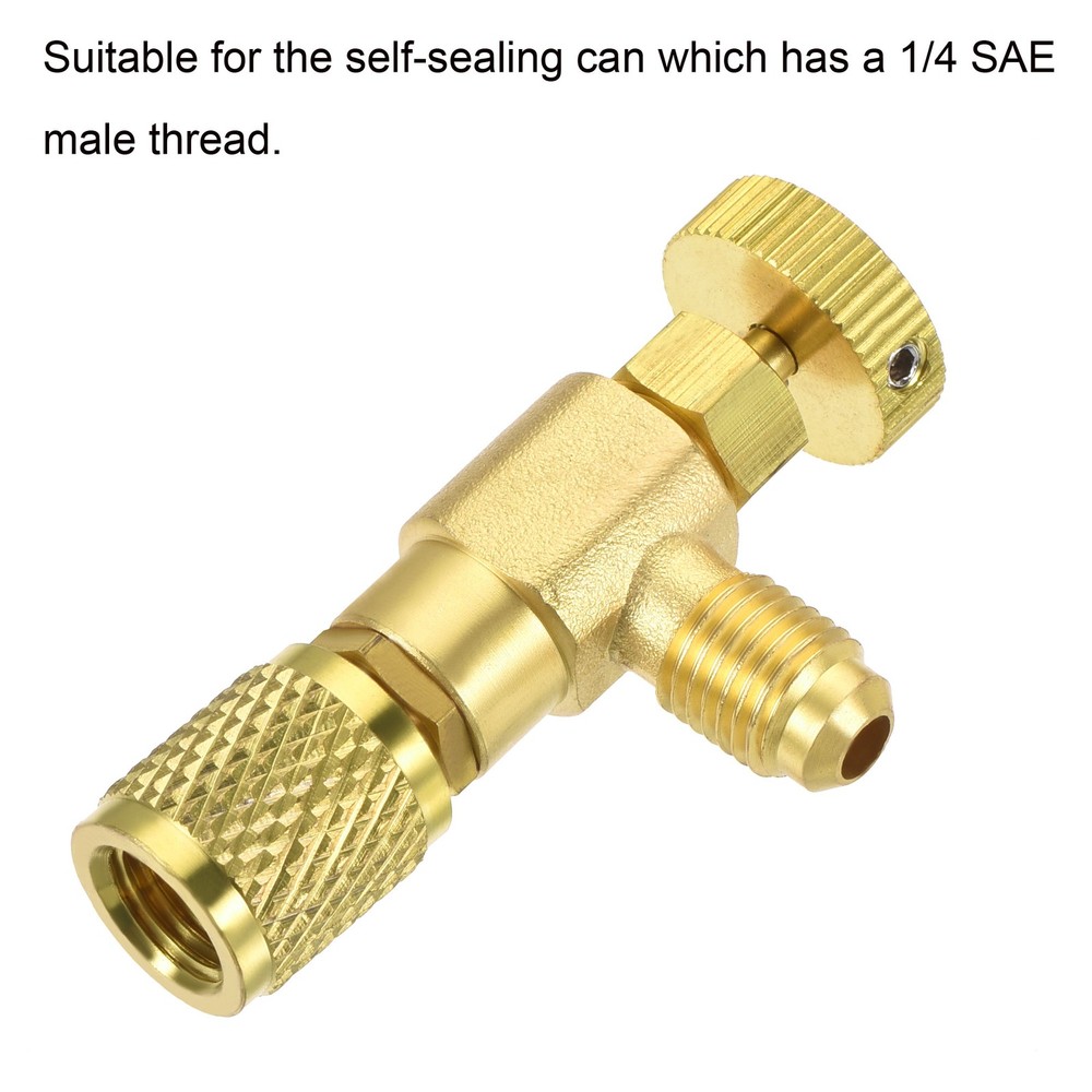 Charging Valve 1/4 SAE Thread Adapters Shut-off Flow Control