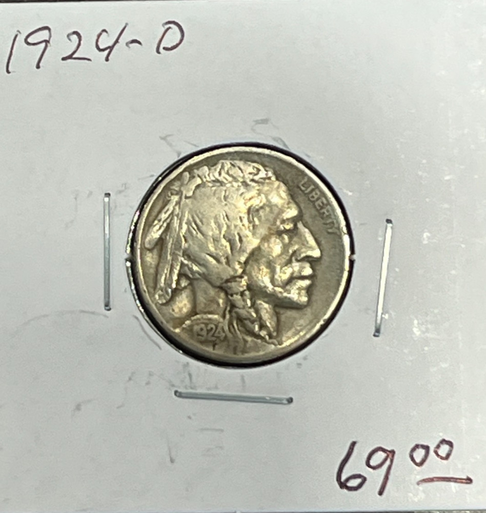 1924-D Buffalo Nickel - Looks VF