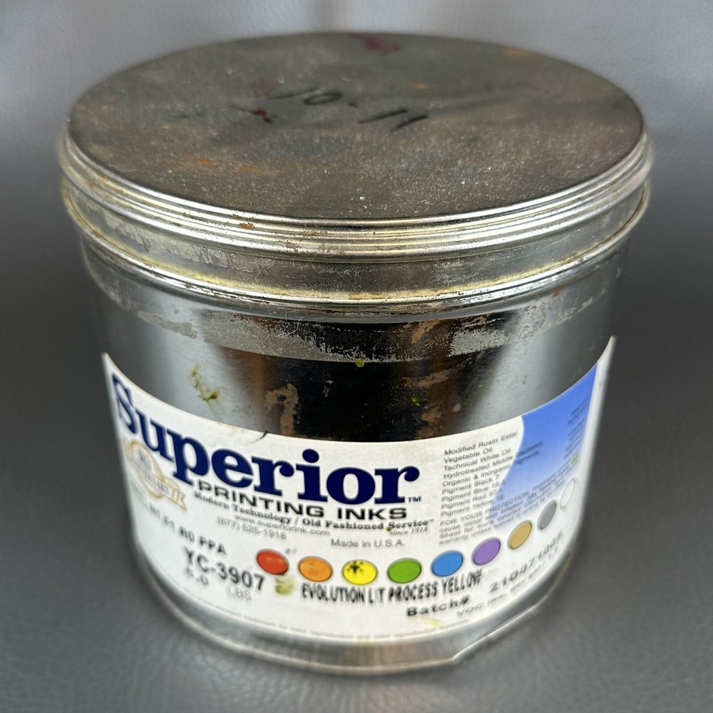 SUPERIOR **PROCESS YELLOW** OFFSET PRINTING INK OIL BASED 3 LBS PROCESS YELLOW