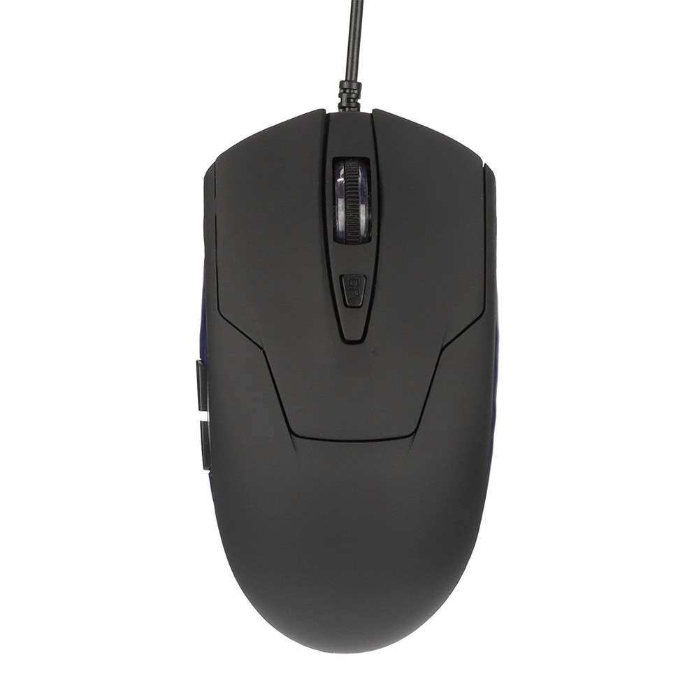 Wired Mouse Blue Backlit Type C Ergonomic Multimedia Keys Adjustable DPI Gaming