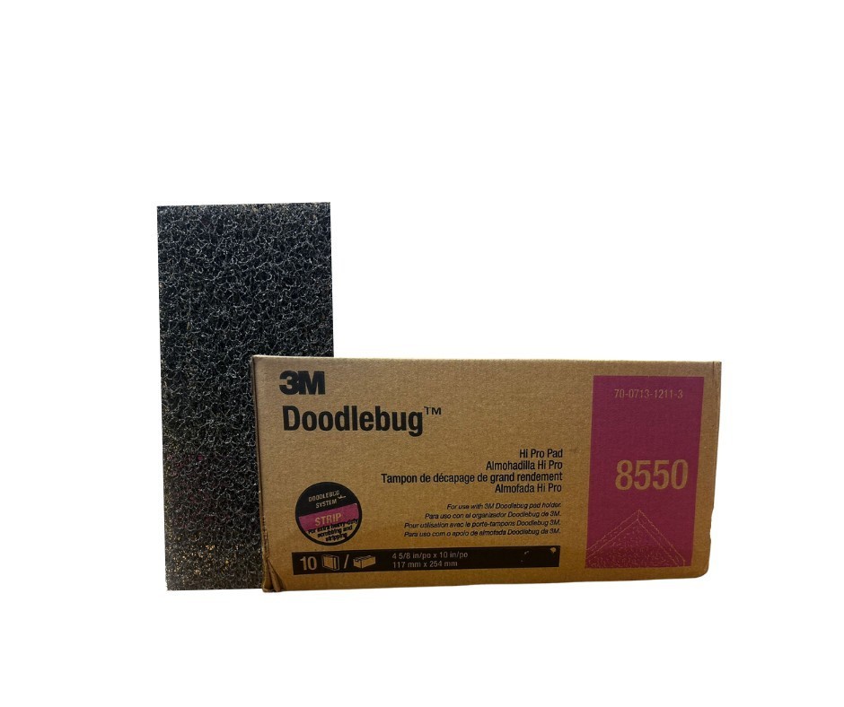 3M 8550 Doodlebug  Hi Pro Black Floor Stripping Pad  10/case