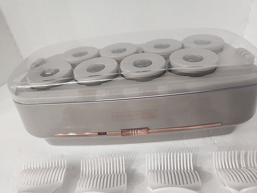 INFINITIPRO CONAIR Hot Roller Set HS800 w/ Ionic Generator -Eight 2" Jumbo/Clips
