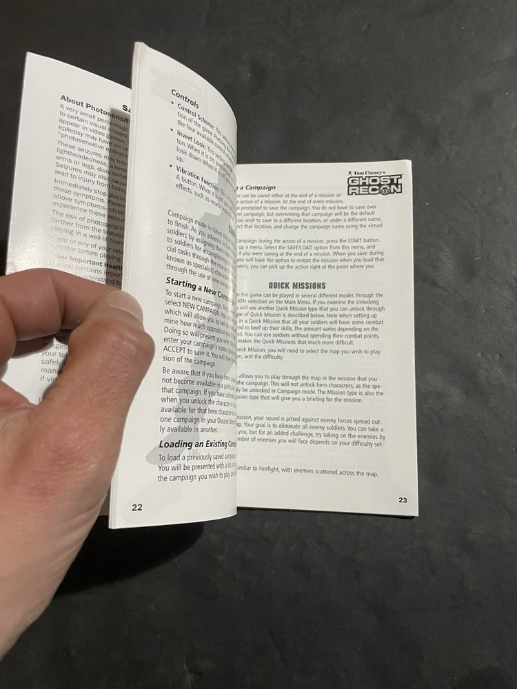 tom clancy classic trilogy xbox Manual Only