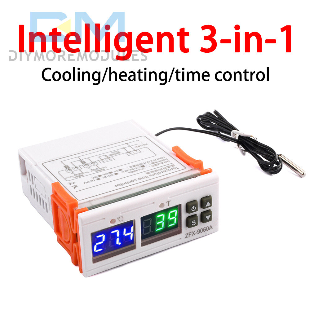 ZFX-9060A Digital Thermostat Temperature Controller Heating Cooling Time Control