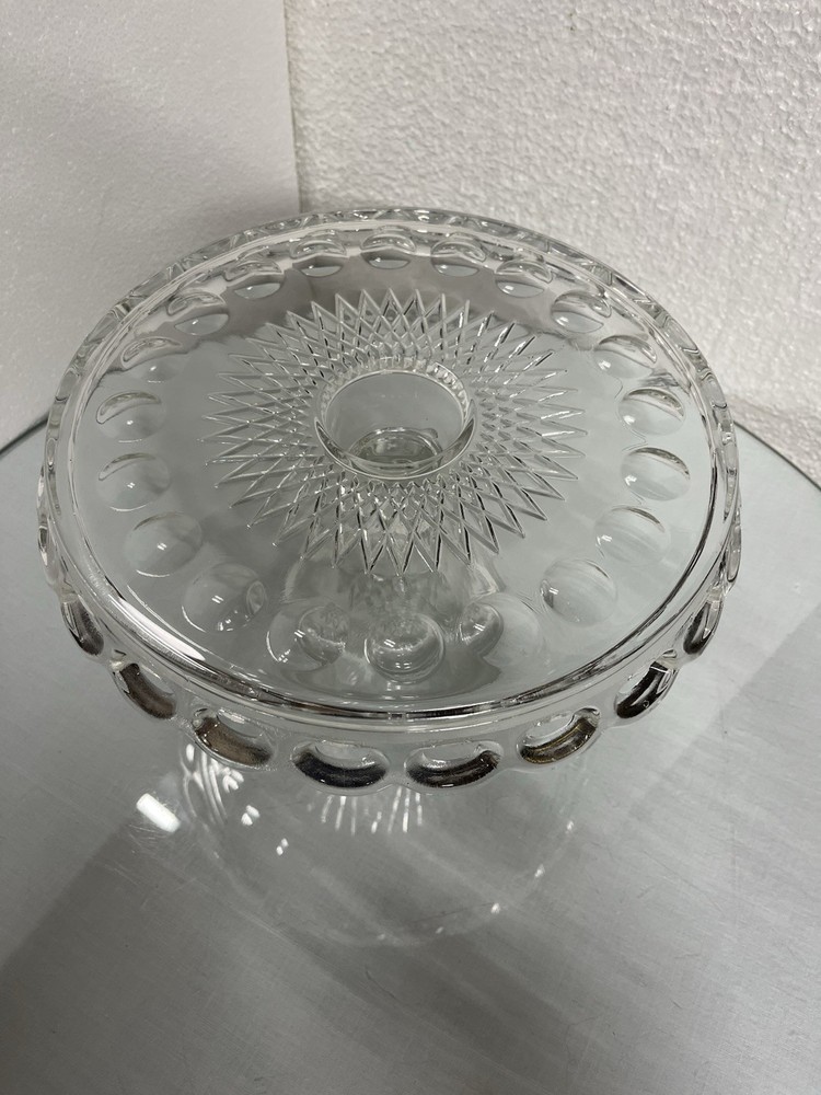 Clear Round Pedestal Cake Stand