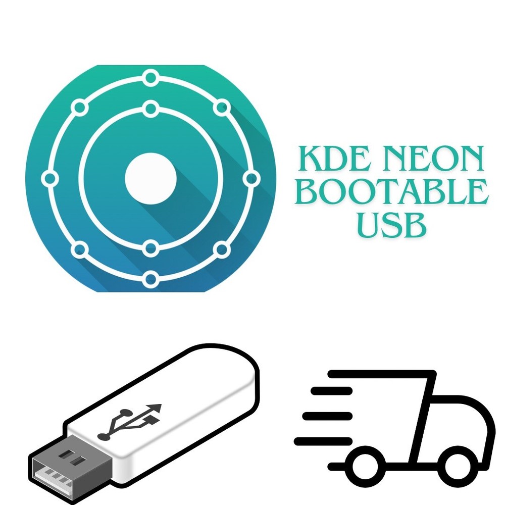 KDE Neon Linux 64Bit USB Drive Bootable Live Install