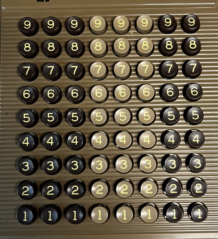 Vintage Victor 8 Column Hand Crank Adding Machine - Working