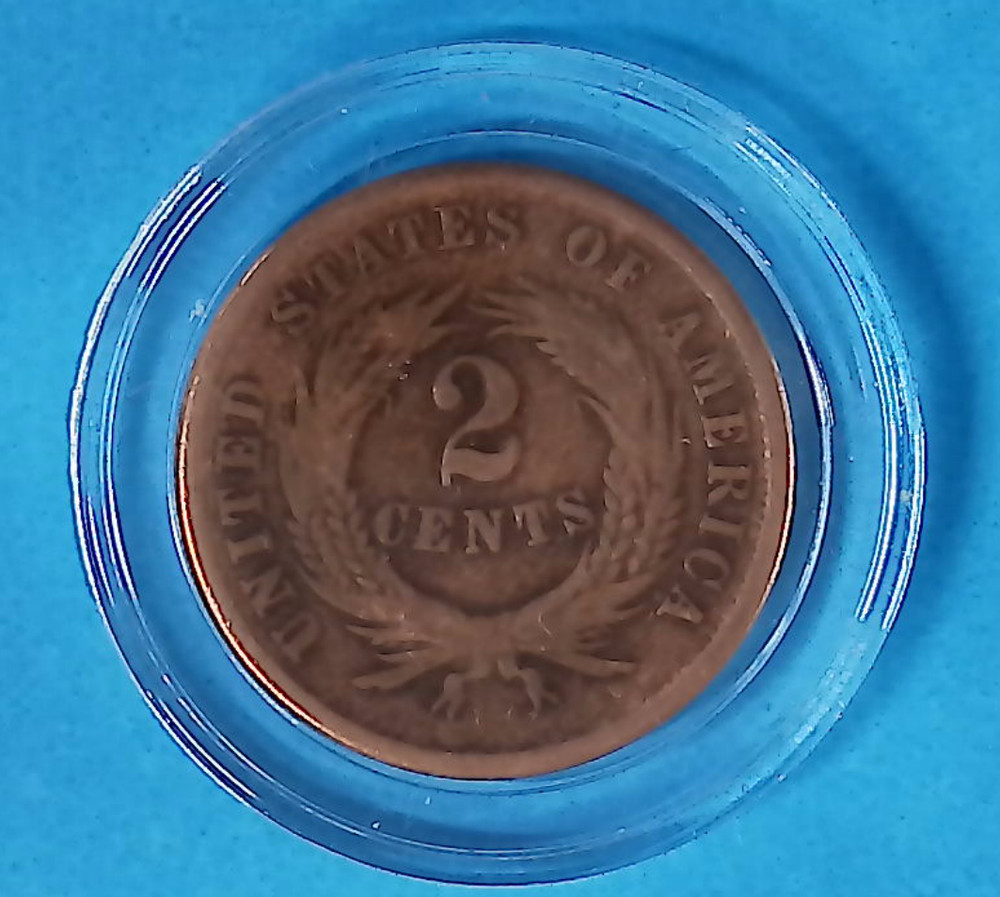 1864-P Two Cent Piece First Year of Issue COA