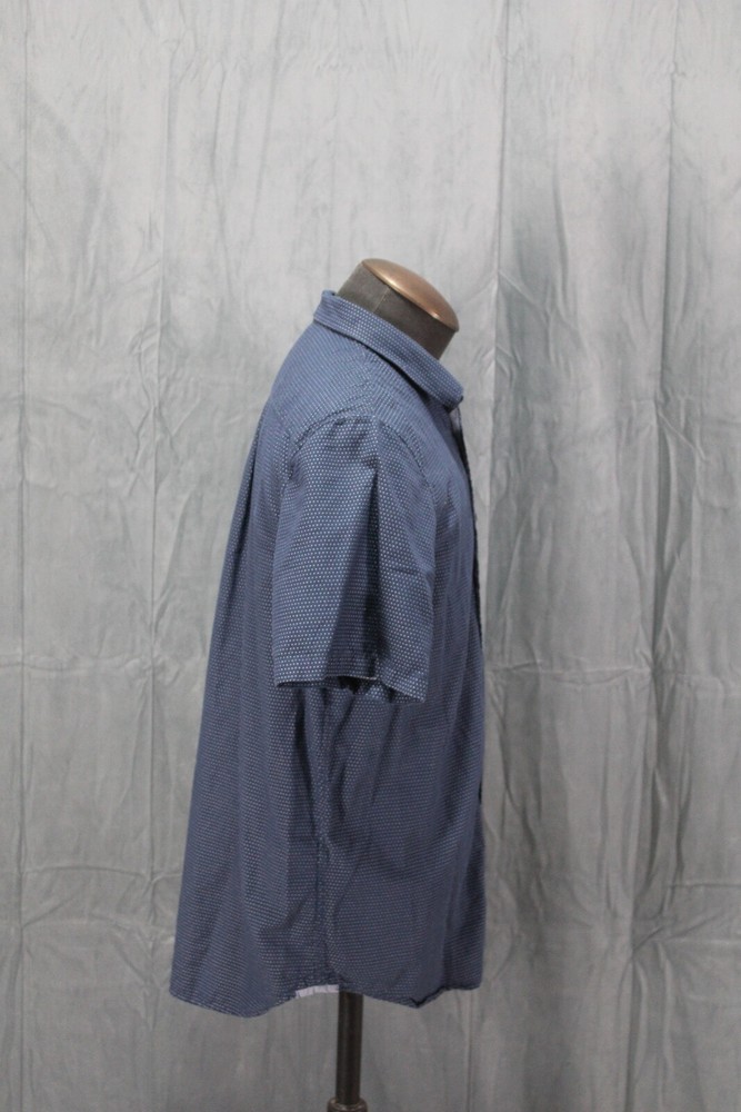 Button Down Shirt - Vans Blue and White Dot Pattern - Men's Medium