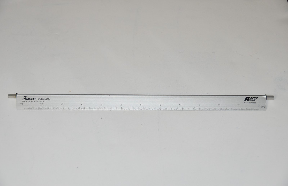 Pickett Rapid Rule 12" Architecture Adjustable Triangular Scale Model #239 ruler