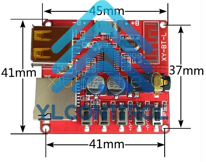 Bluetooth 4.1 Audio Decoder MP3 Player Board Micro USB TF SD Card Module 3.7V-5V