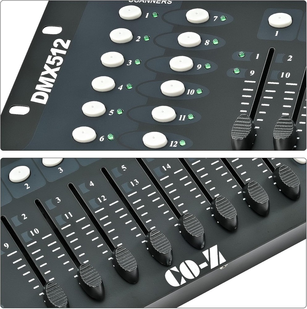 CO-Z 192 DMX 512 Stage DJ Light Controller Lighting Mixer Board Console Black