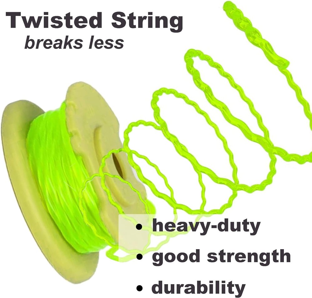 Weed Wacker String Trimmer Twisted Line Replacement for Ryobi 18V 24V and 40V