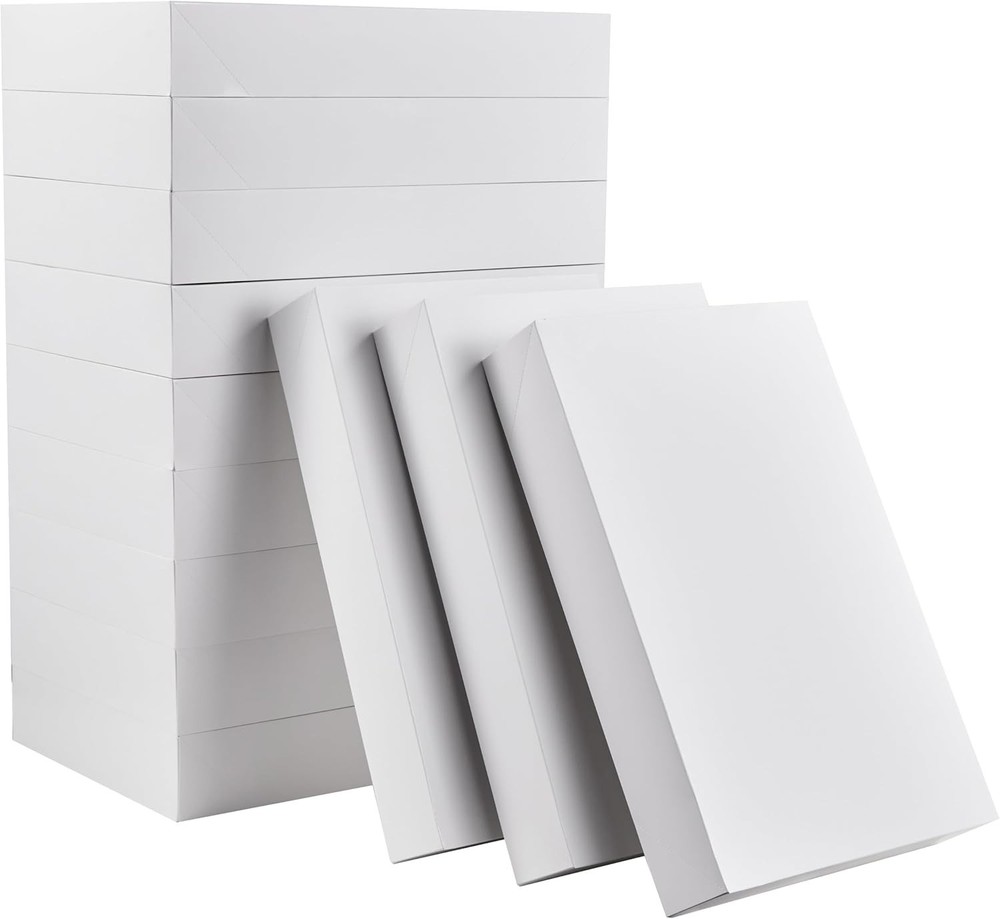12 Pack 17" White Extra Large Gift Boxes With Lids For Clothes Presents
