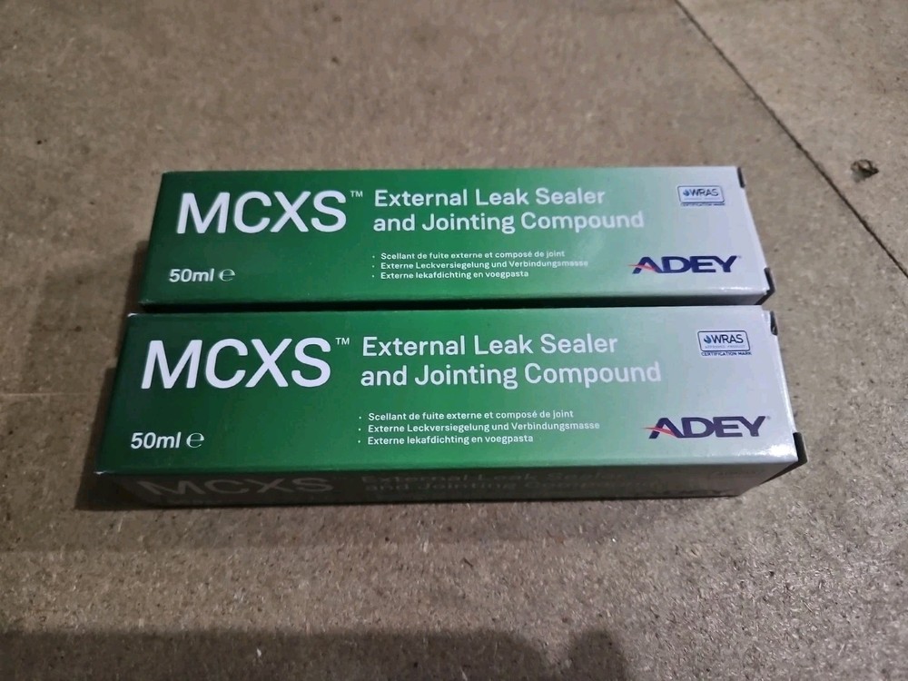 2x Adey External Leak Sealer Sealant Jointing Compound Tube 50ml MCXS