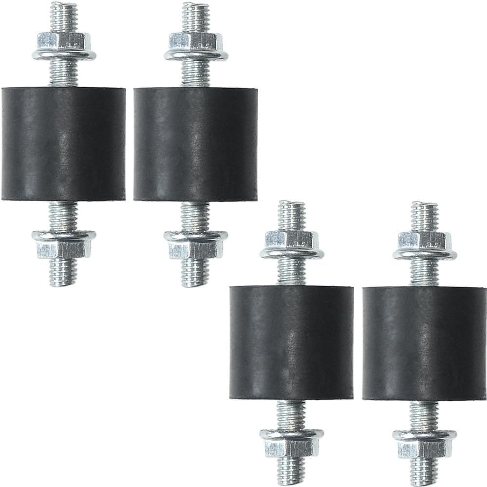 Durable Shock Absorber Mounts 30 x 30mm with M8 Nuts - 4pcs Vibration Isolators