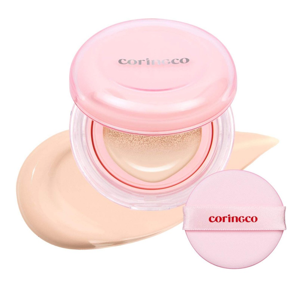 CORINGCO Glow Rice BB Cushion Foundation with Natural Glow, Perfect Coverage, Ko