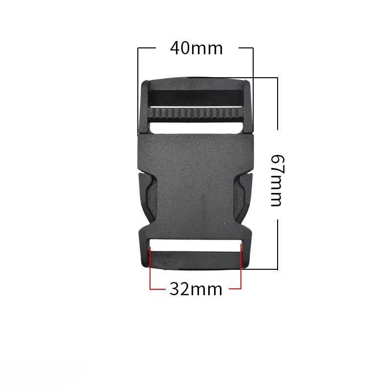 2pcs Plastic Dual Adjustable Side Release Buckles Plastic Tri-Glides Slider