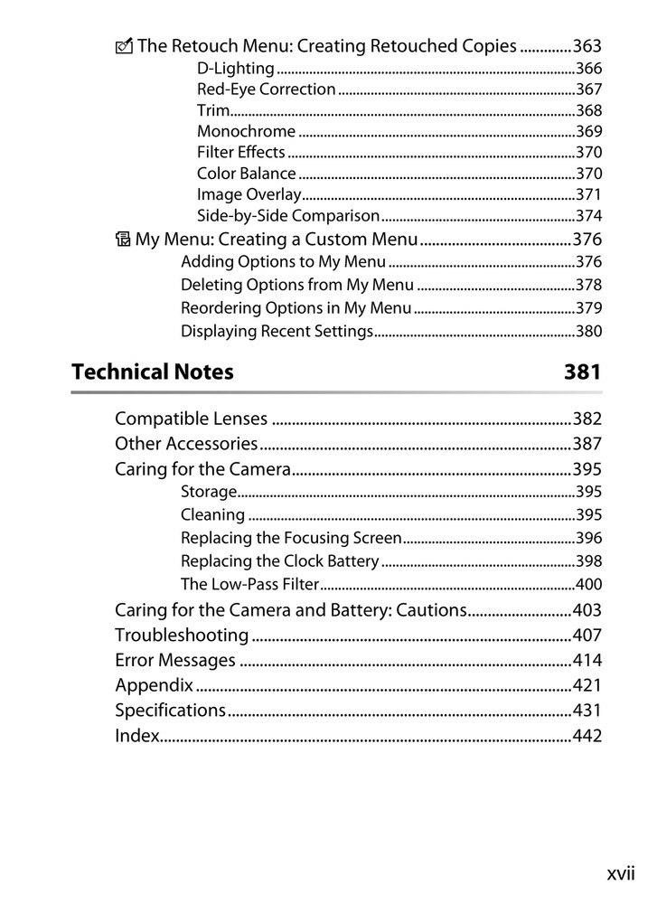Nikon D3x — User Manual Owners Reference — 1/2 Size, 5.5" x 8.5" Small Compact