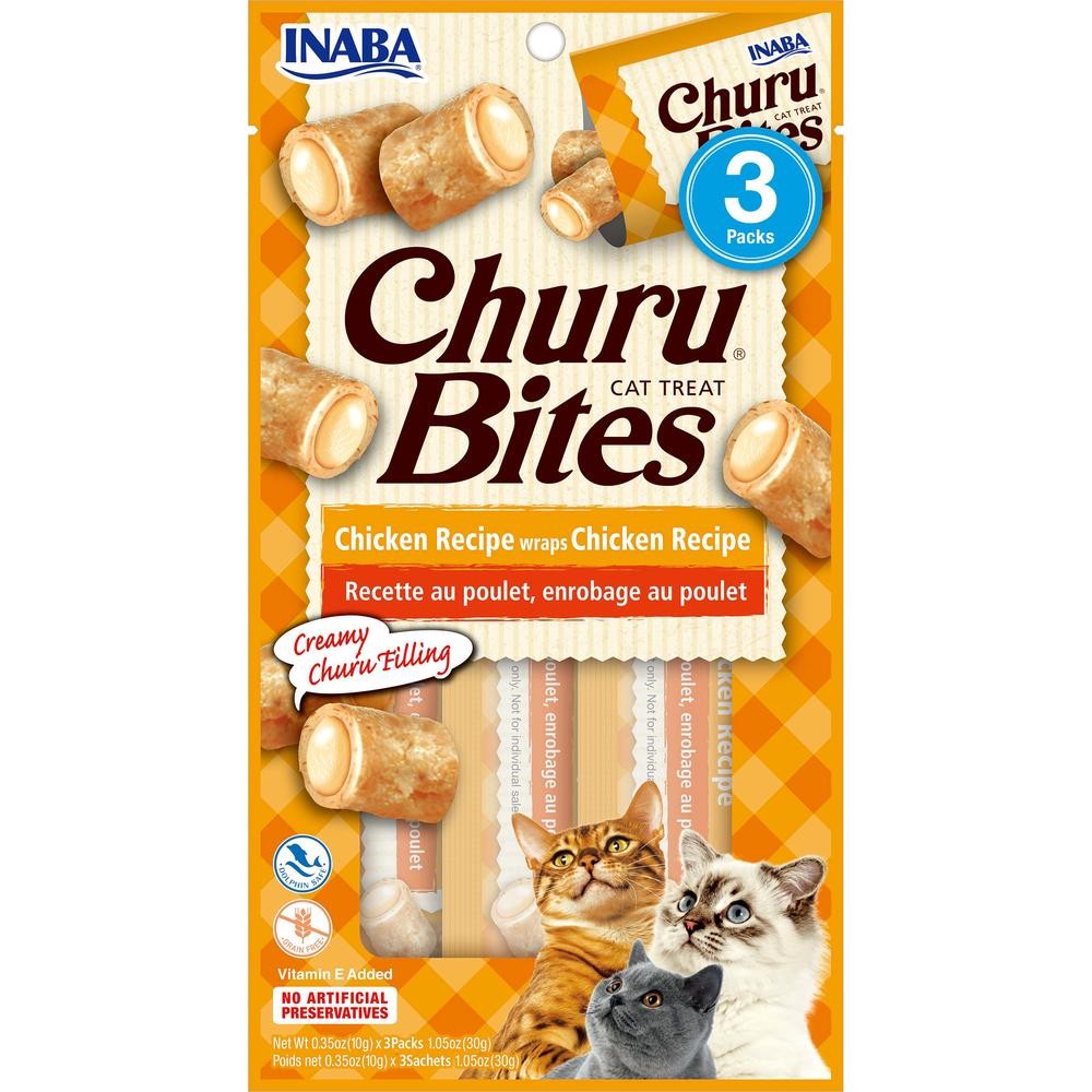Inaba Cat Churu Bites Chicken Wraps, 6 Pack - 30g