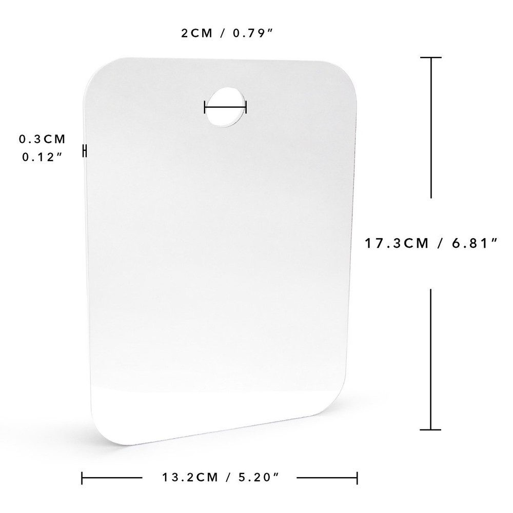 Fogless Shower Mirror with Versatile Hook Options - Perfect for Shaving