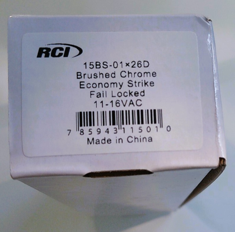 New RCI 15BS-01-26D Electric Strike (Brushed Chrome)